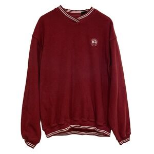 VTG 90's Pebble Beach Golf Sweatshirt Embroidered Red Crew Pullover Mens Size XL